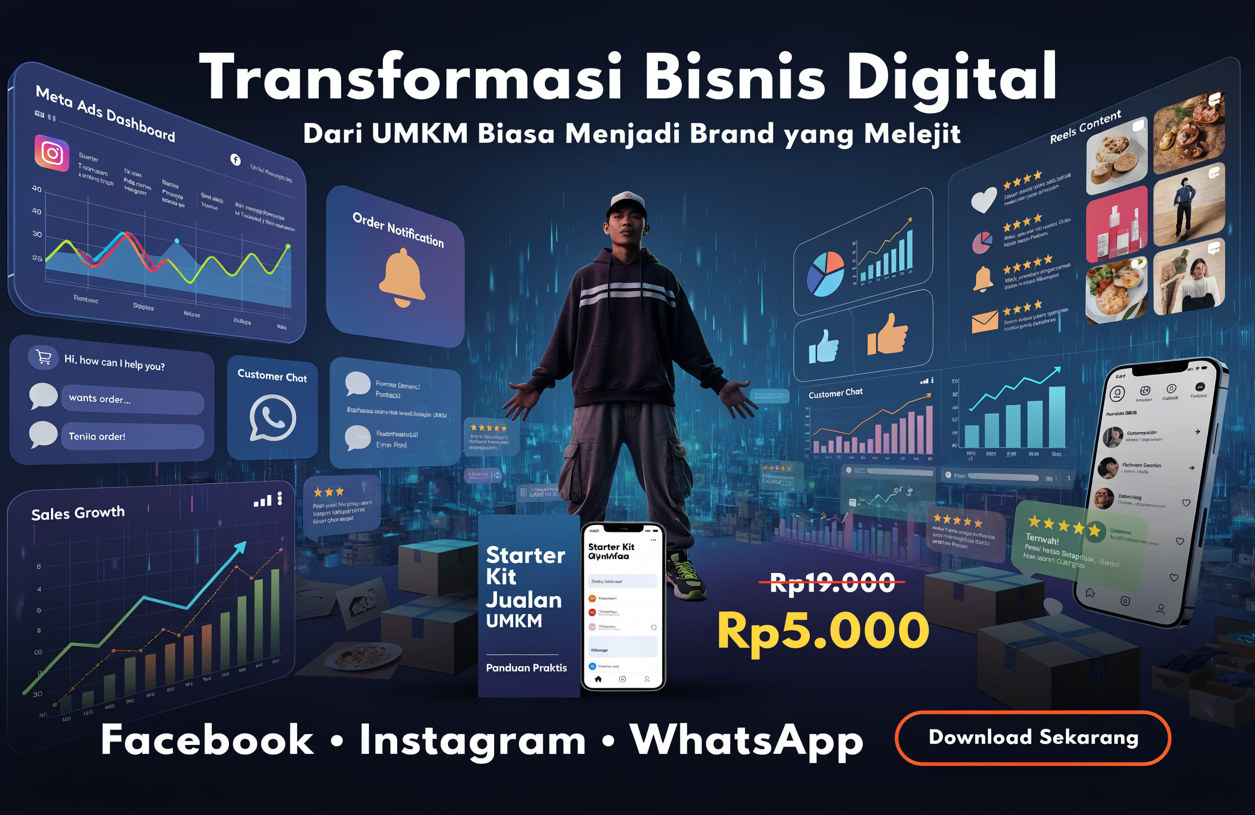 Rahasia Jualan UMKM di Facebook, Instagram & WhatsApp