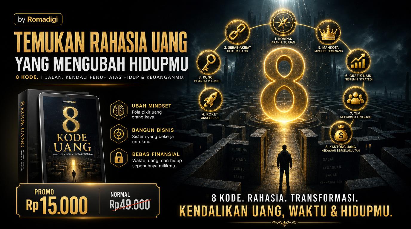 8 Kode Uang: Playbook Mindset, Bisnis & Bebas Finansial