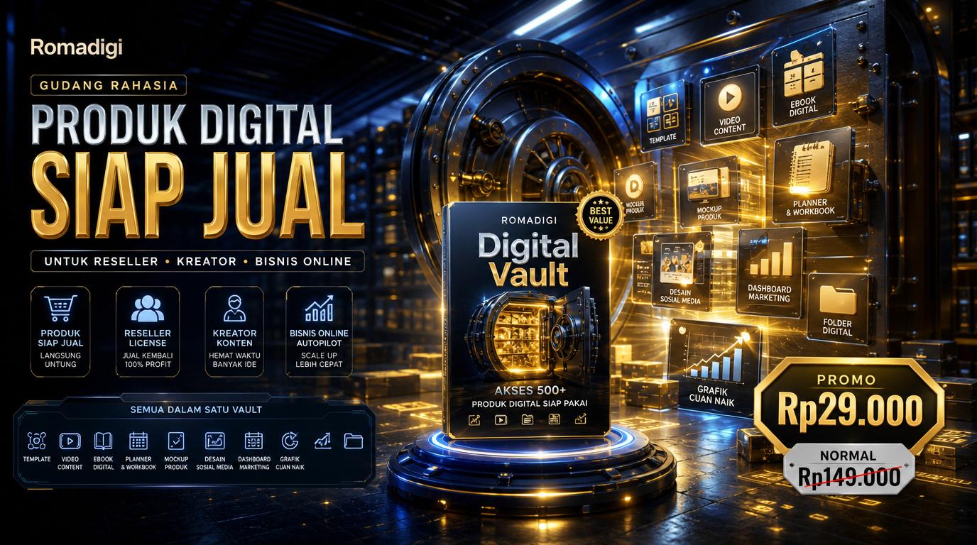 Romadigi Digital Vault: Akses 500+ Produk Digital Siap Pakai
